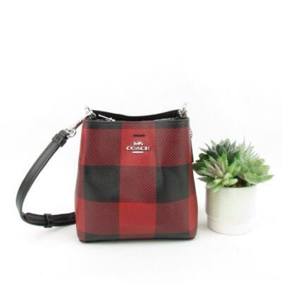 Coach Mini Town Bucket Bag With Buffalo Plaid Print | eBay | eBay US