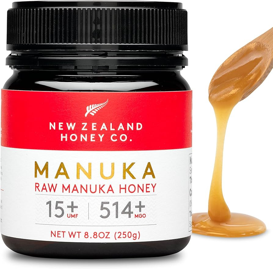 New Zealand Honey Co. Raw Manuka Honey UMF 15+ | MGO 514+, UMF Certified / 8.8oz | Amazon (US)