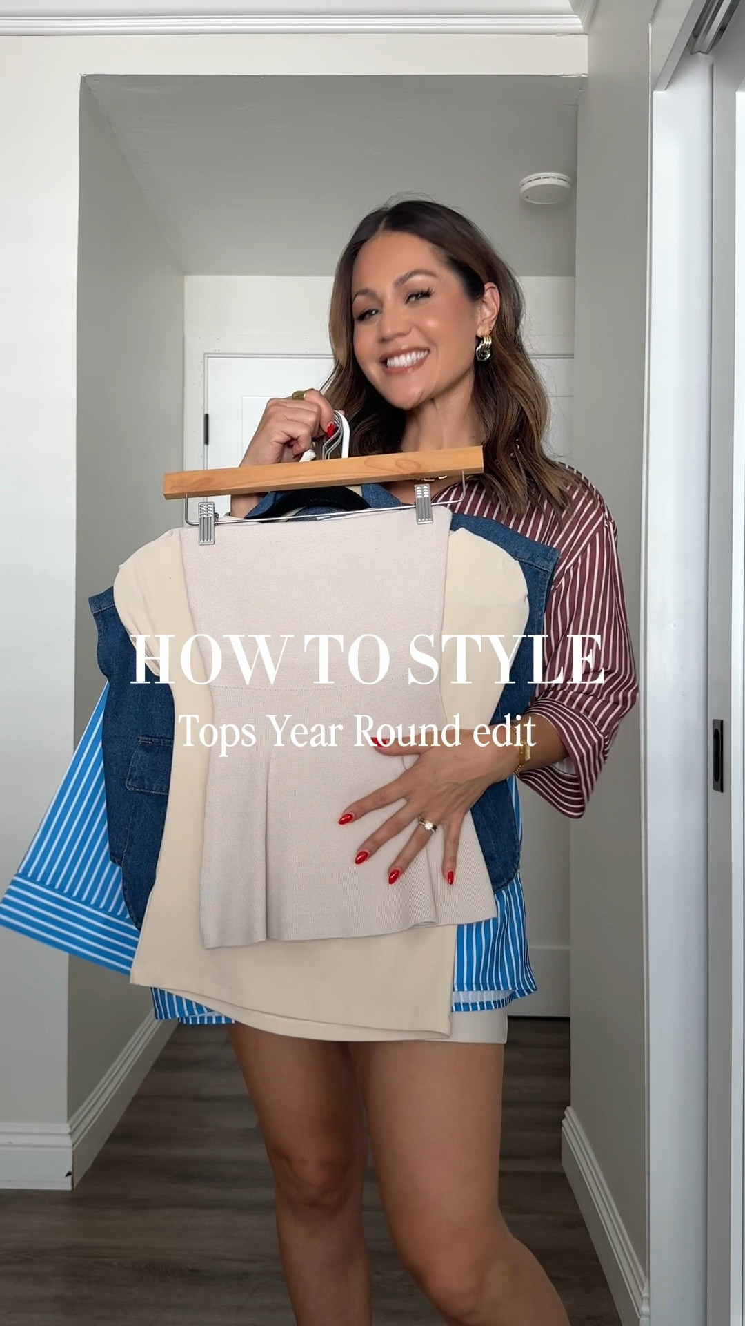 HOW TO STYLE:  tops year round edit 
I’m all about transitional styling and these tops are perfect to wear now and into fall! 
Sizing info :
Look 1
Button down / medium 
Pleated shorts / small 
Look 2
Denim shirt / medium 
Olive trousers / small 
Look 3
Tube top/ XS
Trousers / small 
Look 4
Off shoulder top / small 
Denim skirt / small 
Look 5
Button down / medium 
Khaki maxi skirt / small 
I’m 5’4/130

#LTKOver40 #LTKU #LTKStyleTip