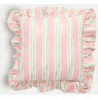 M&S Collection Cotton Rich Striped Frill Cushion - Multi | Marks and Spencer AU/NZ