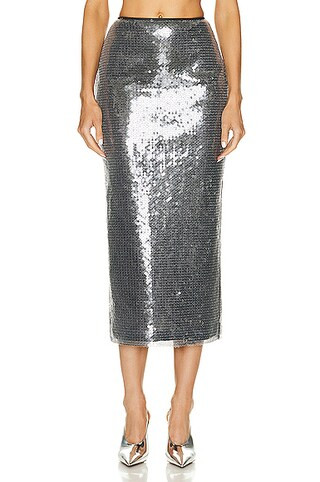 Sequin Midi Skirt | FWRD 