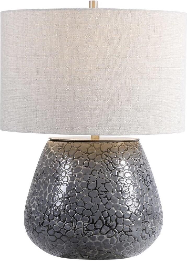 Uttermost Pebbles Metallic Gray Table Lamp | 1stopbedrooms