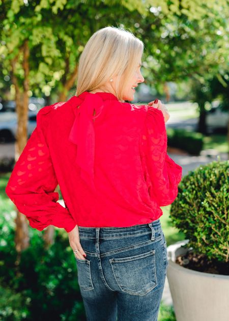 Gorgeous bow detail on this blouse! Use code VAL25 for 25% OFF  Perfect for Valentine’s Day and more! Size S  

#LTKstyletip #LTKunder100 #LTKsalealert