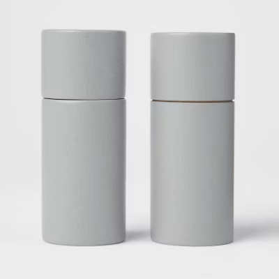2pc Acacia Round Salt and Pepper Grinder Set Beige - Threshold™ | Target
