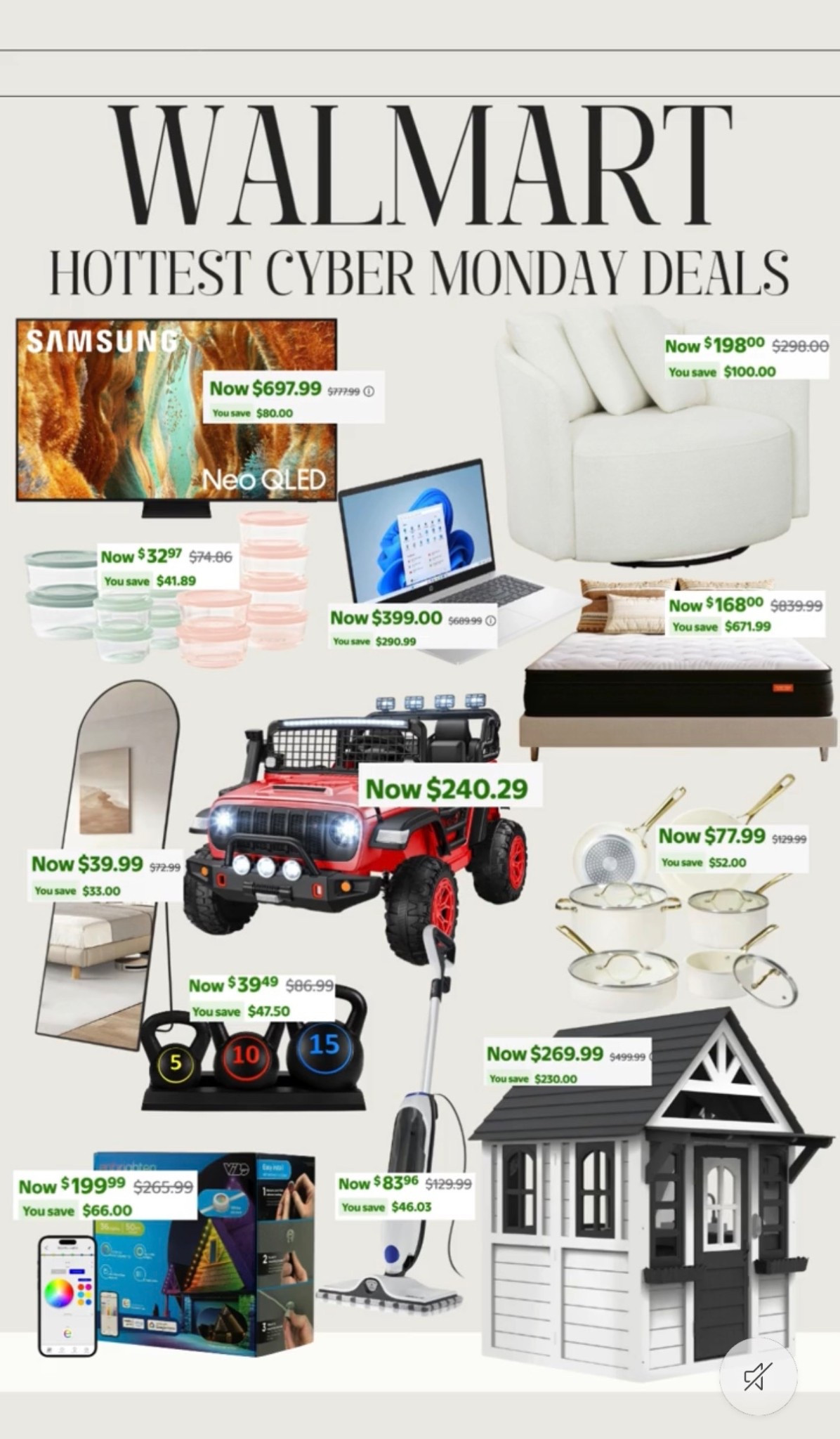 🤍 The hottest cyber Monday deals from Walmart! Perfect gift ideas for the whole fam🫶🏻

#LTKSaleAlert #LTKCyberWeek #LTKHome