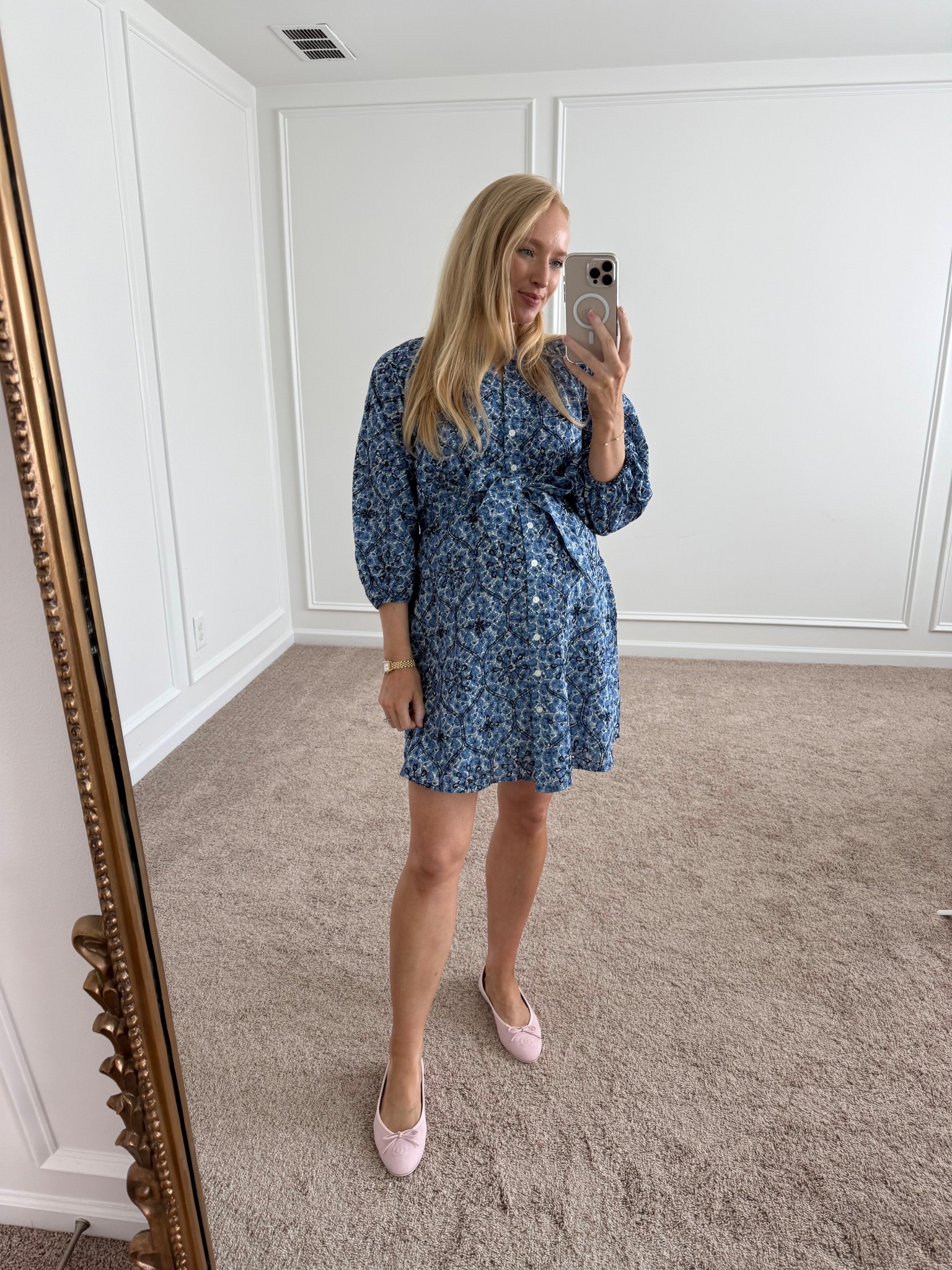 Eyelet mini dress with sleeves! Has functional buttons so it’s missing and bump friendly too. Styled as a casual work outfit with flats. 

Teacher outfit // blue dress // loft haul // loft sale

#LTKSaleAlert #LTKBump #LTKWorkwear