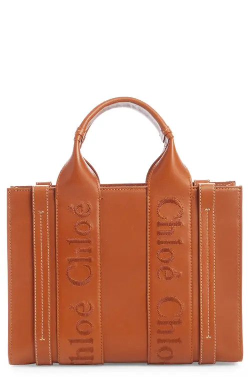 Chloé Medium Woody Leather Tote in Caramel at Nordstrom | Nordstrom