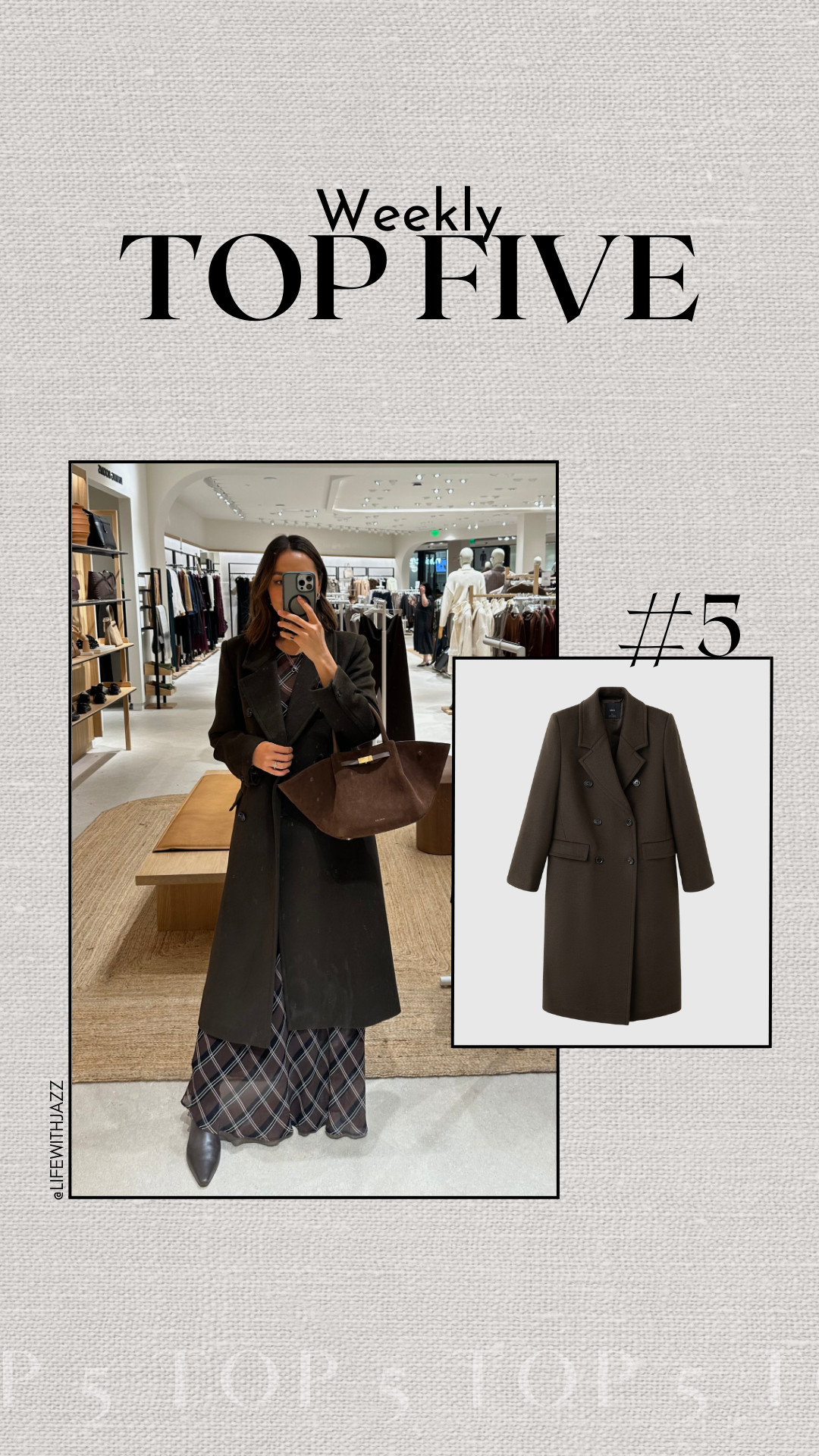 #5 bestseller: Mango tailored wool coat 

Beautiful color & quality, wearing xs 

 

#LTKSeasonal