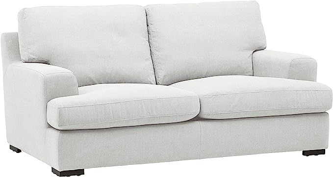 Amazon Brand – Stone & Beam Lauren Down-Filled Oversized Loveseat Sofa, 74"W, Pearl | Amazon (US)
