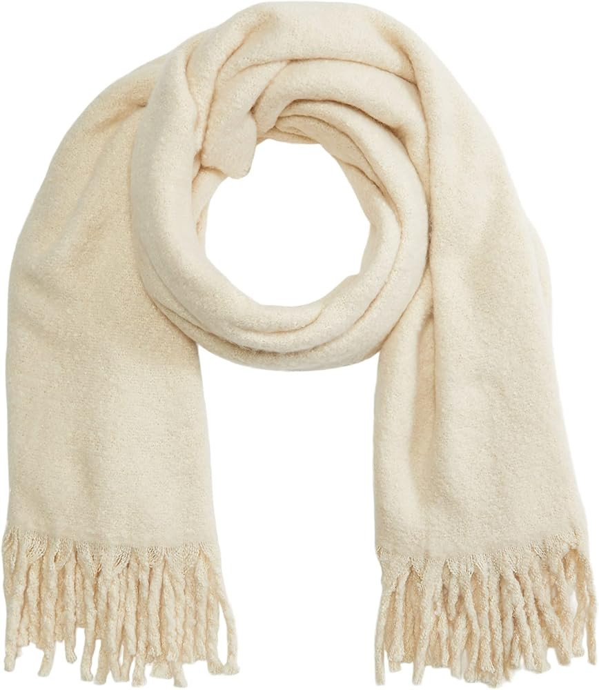Madewell Textured Solid with Contrasting Fringe Scarf | Amazon (US)
