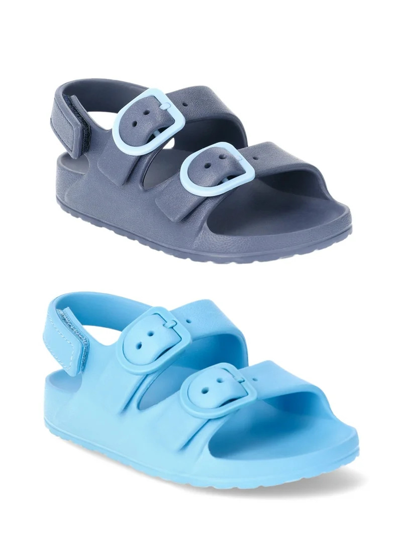 Wonder Nation Toddler Kids EVA Two Buckle Sandal, 2- Pack | Walmart (US)
