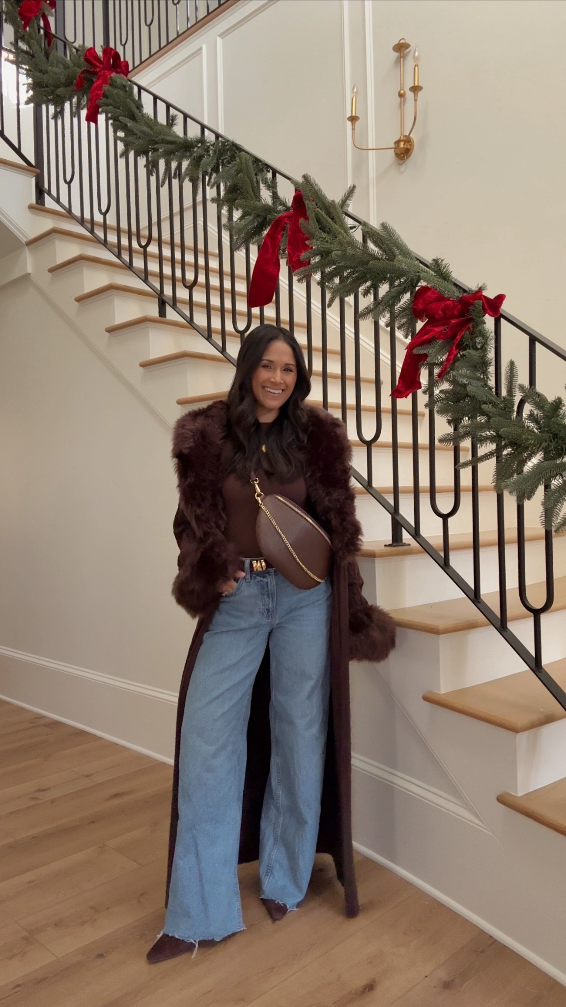 Obsessed with these low rise jeans! I’m wearing the size regular 26 here so I can wear with heels. I could size down to the 25 but I like the loose baggy fit of the 26! 
Take 20% OFF my Gigi New York bag with code: HAUTE20



#LTKHoliday #LTKSaleAlert