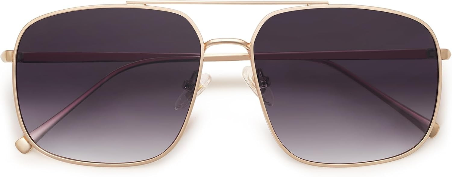 SOJOS Trendy Square Aviator Sunglasses for Women Men SJ1176 | Amazon (US)
