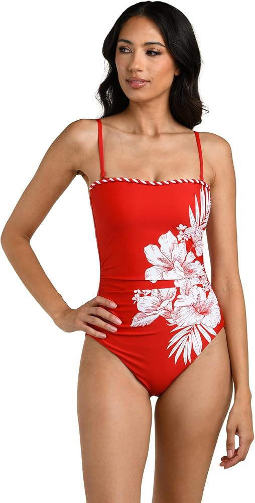 La Blanca Women's One Piece Swimsuit Bandeau Tummy Control Bathing Suit | Amazon (US)