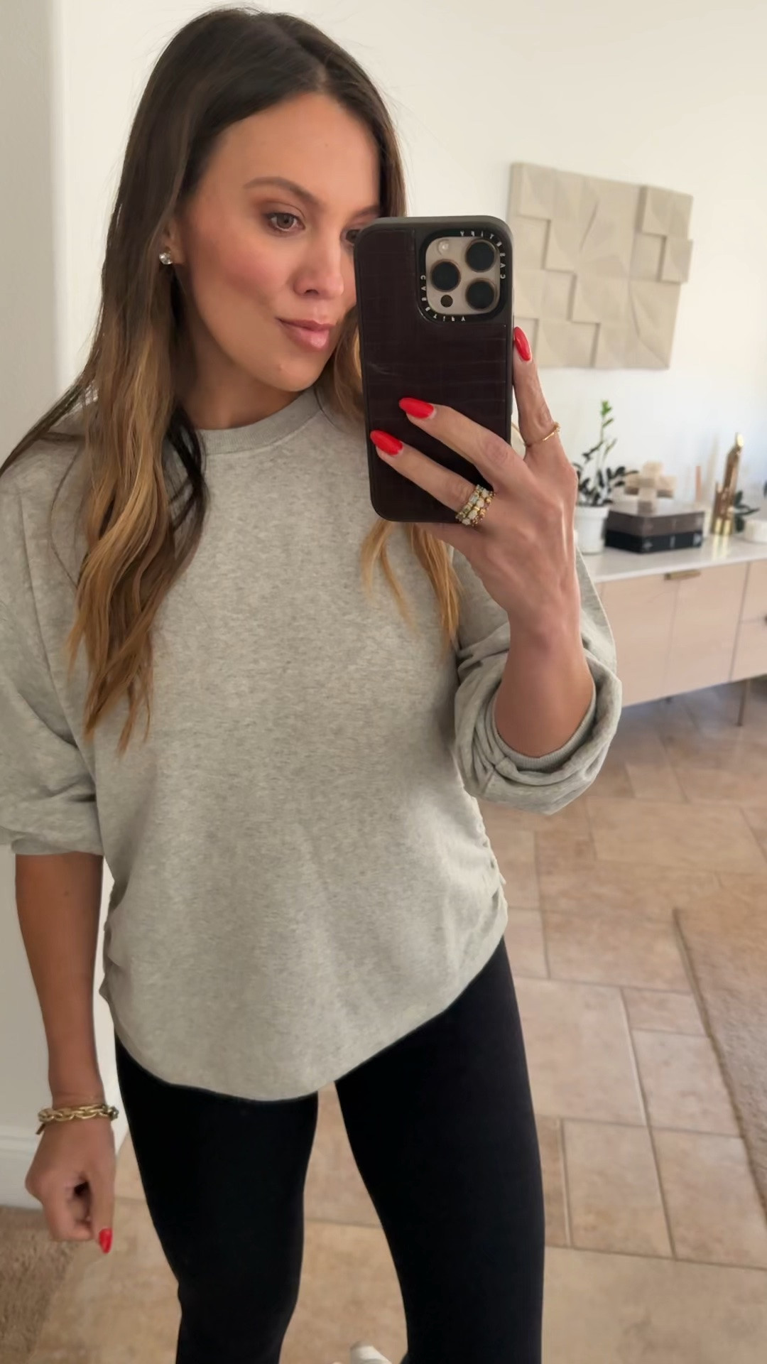 these are IDENTICAL to my favorite $100 leggings! medium leggings large top!