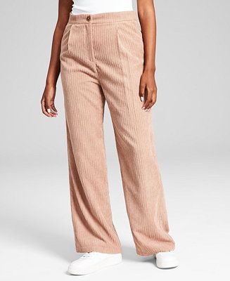 And Now This Women's Corduroy Pleated Wide-Leg Pants - Macy's | Macy's