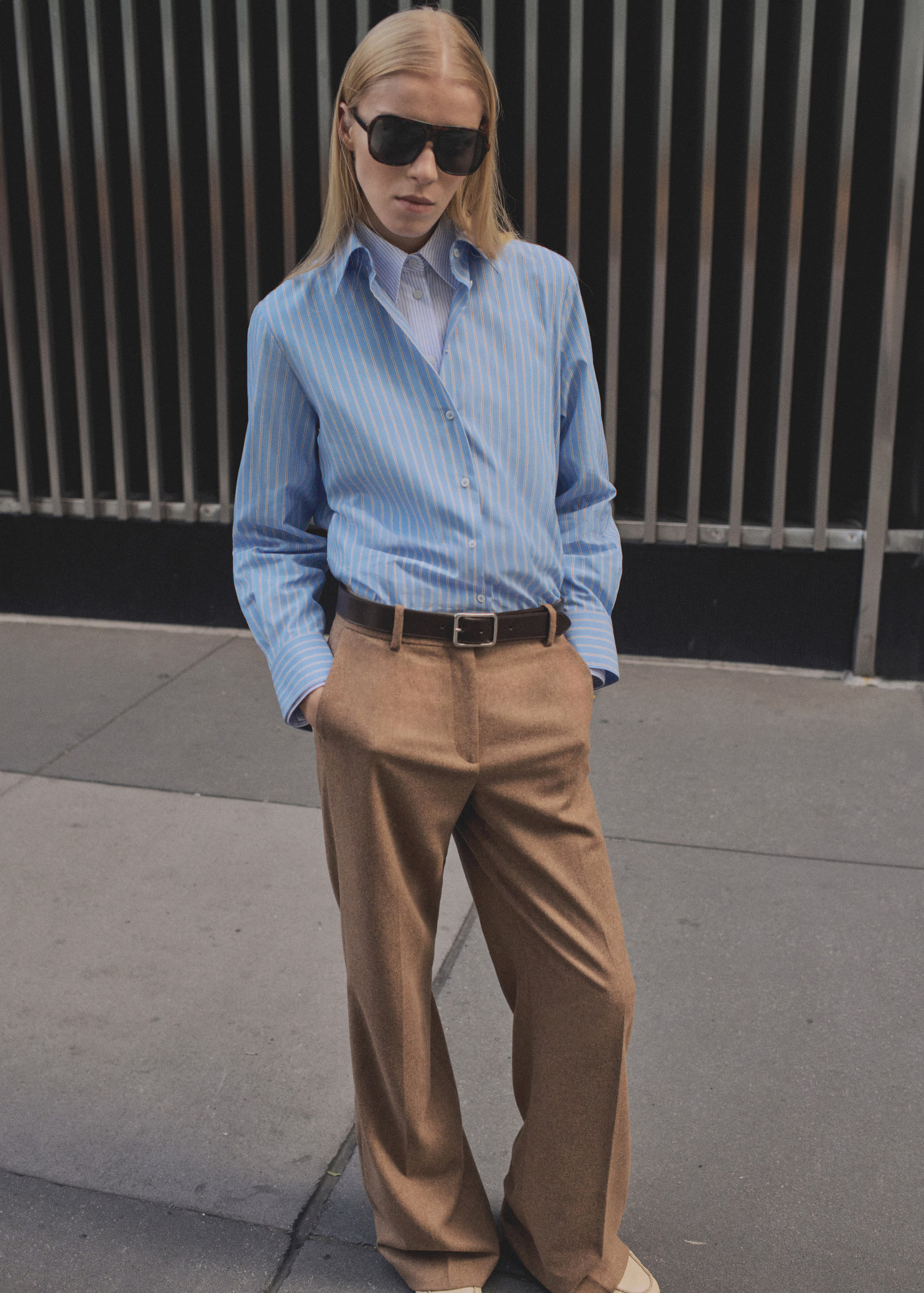 Regular cotton lyocell-blend shirt | Mango (US/MX/AU)