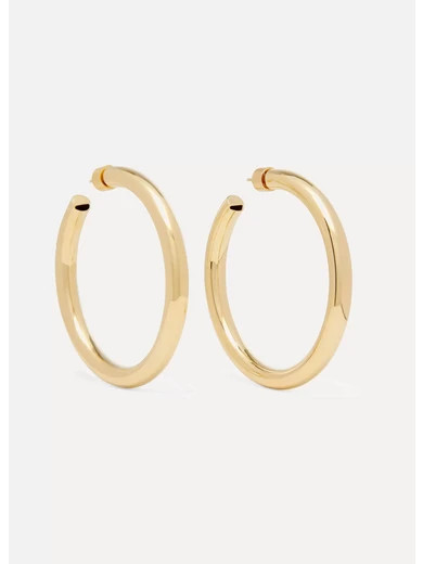 Jennifer Fisher - Samira 2" Gold-plated Hoop Earrings | NET-A-PORTER (US)