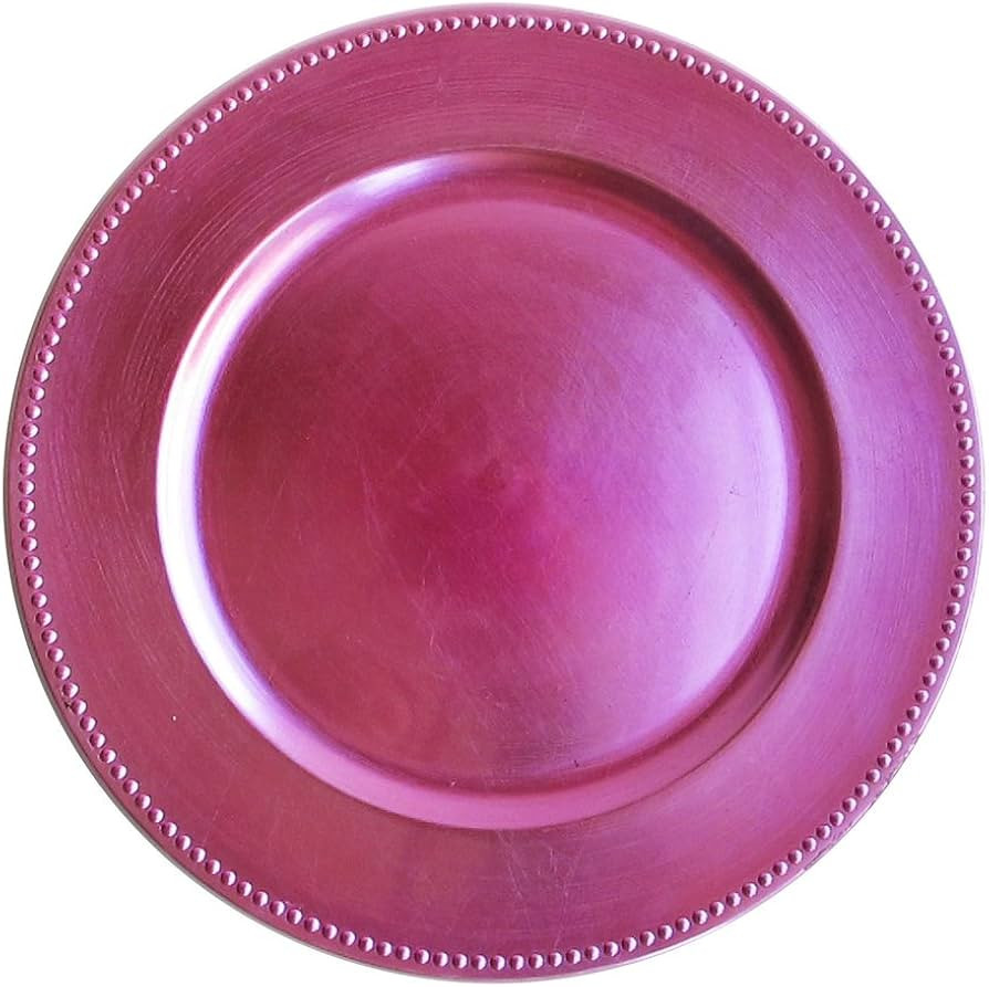 ChargeIt by Jay Charge It by Jay Beaded Charger 13” Decorative Melamine Service Plate for Home,... | Amazon (US)