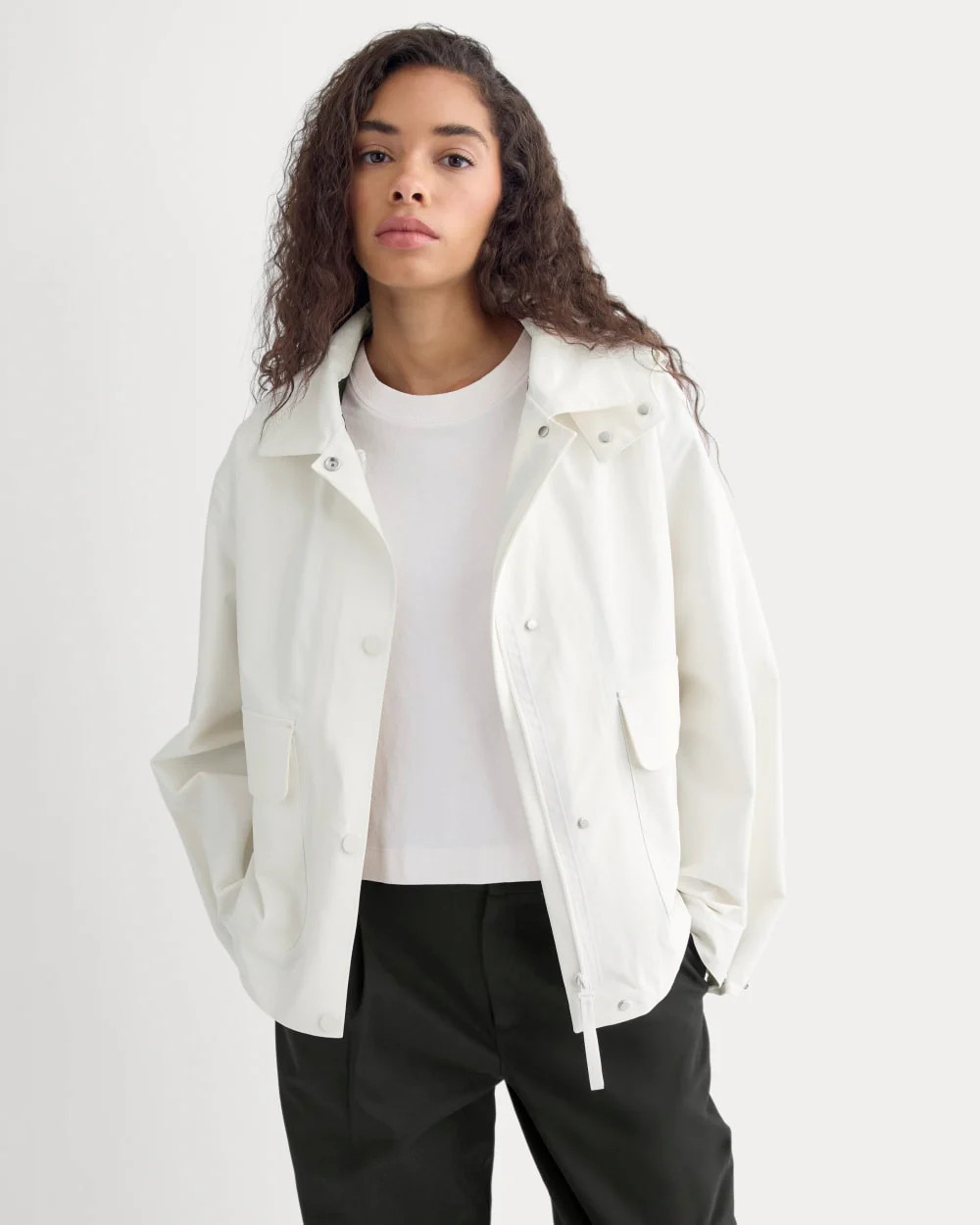 Re:Cycled Nylon Barrel Jacket | Bone | Everlane