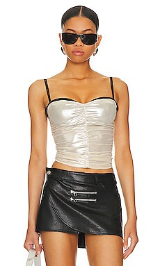 Miaou Renzo Top in Metallic from Revolve.com | Revolve Clothing (Global)