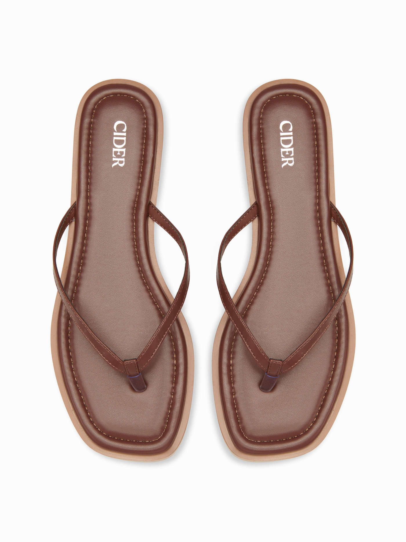 SQUARE TOE FLIP-FLOP SLIPPERS | Cider