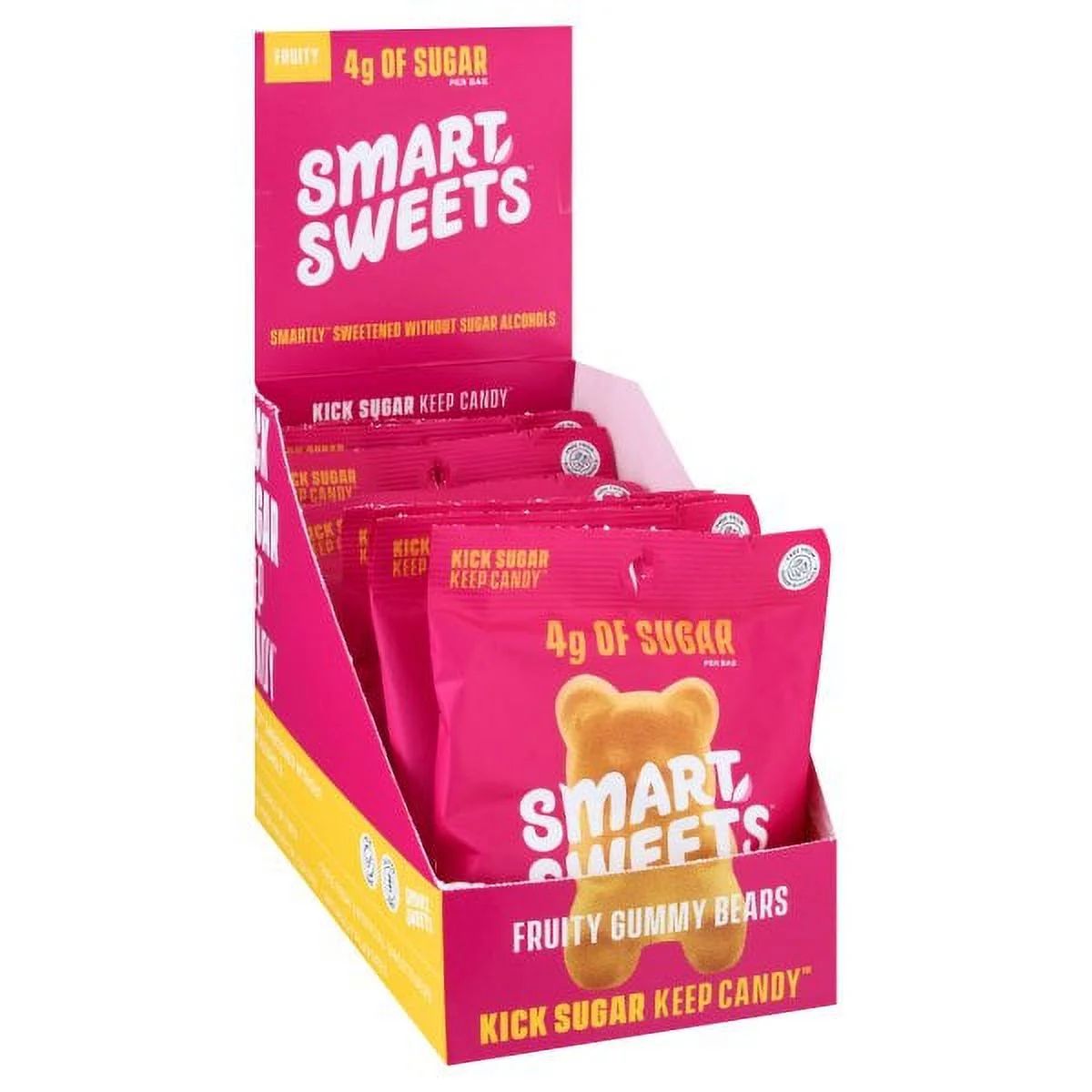 SmartSweets - Gummy Bear Candy - Fruity, 1.8 oz bags (box of 12) Sweetened with Stevia | Walmart (US)