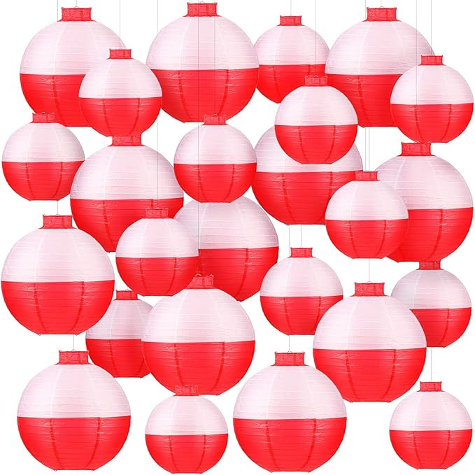 Abundant Quantity: you will receive 24 pieces bobber paper lanterns in 2 different sizes, 12 piec... | Amazon (US)