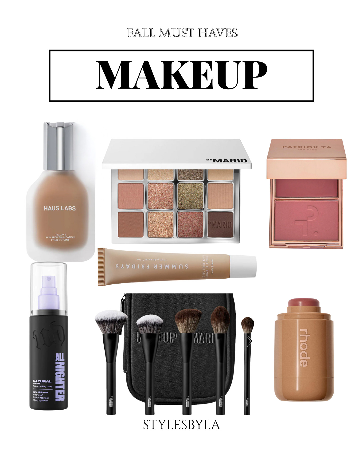 🍁 Fall must-haves: makeup edition! 🍂✨ This season is all about warm tones, glowy skin, and cozy vibes. Think rich berry lips, soft brown shadows, and that perfect dewy finish. I’m loving these go-to products that give that effortless fall glam — from the perfect nude lip to the coziest pumpkin-spice blush tones. 🤎

💄 Tap to shop my fall makeup favorites and update your beauty bag for the season! 

 #FallMakeup #LTKBeauty #MakeupMustHaves #FallGlam #LTKMakeup #LTKSeasonal #LTKFindsUnder100 #LTKBeauty