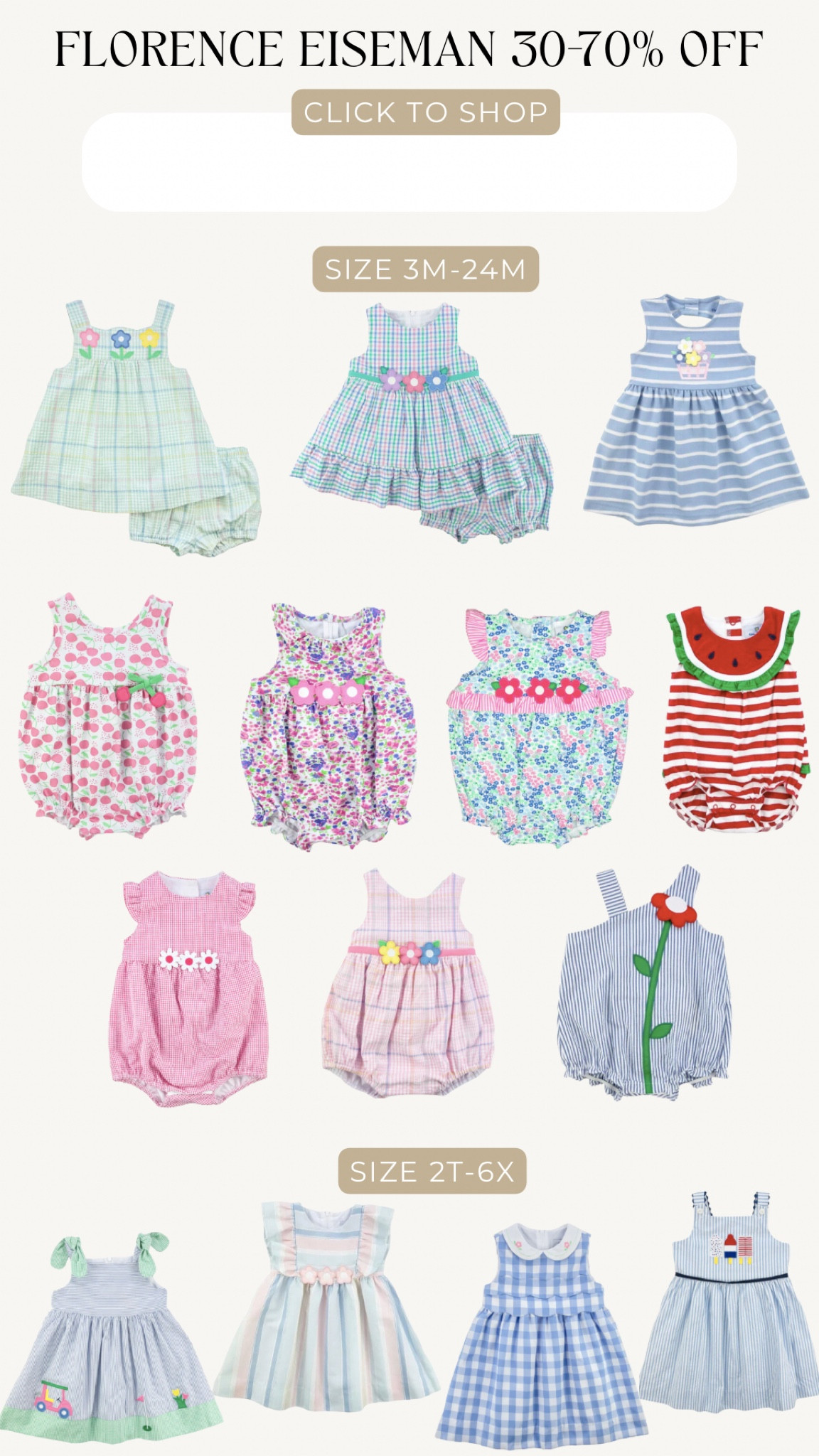 Shop the Florence Eiseman semiannual sale, all styles 30-70% off. 



#LTKsalealert #LTKbaby #LTKkids