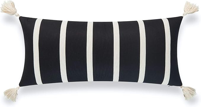 Hofdeco Modern Boho Moroccan Indoor Outdoor Long Lumbar Pillow Cover ONLY for Bed, Backyard, Couc... | Amazon (US)