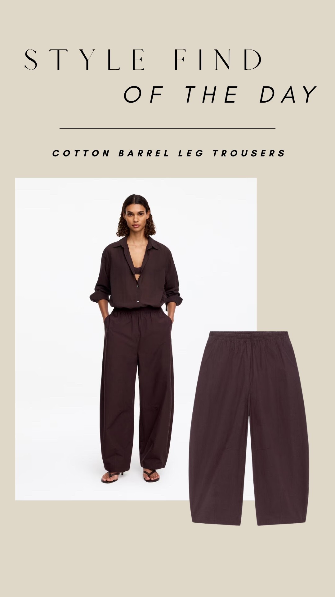 Style find of the day: cotton barrel leg trousers

#LTKsummer #LTKuk #LTKstyletip