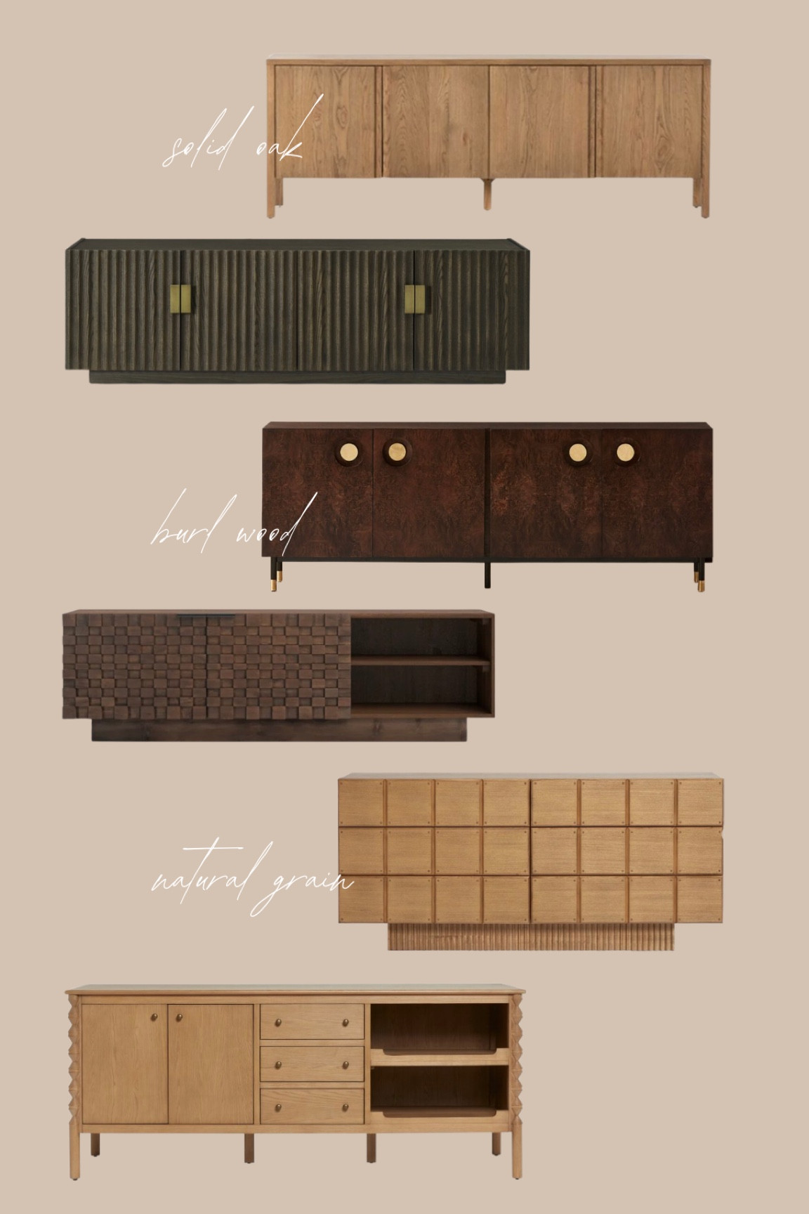 6 stylish media consoles I’m eying this week! Loving anything burl wood and solid oak.

#LTKHome #LTKStyleTip