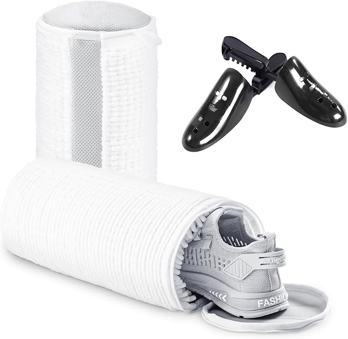 Shoe Washing Bag for Washing Machine, Fluffy Fibers Keep 360° Wrap-around Cleaning, Adjustable S... | Amazon (US)