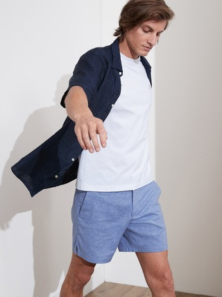 7" Core Temp Linen-Blend Short | Banana Republic (US)