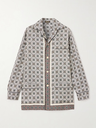 Loro Piana Lian Printed Silk-Twill Shirt