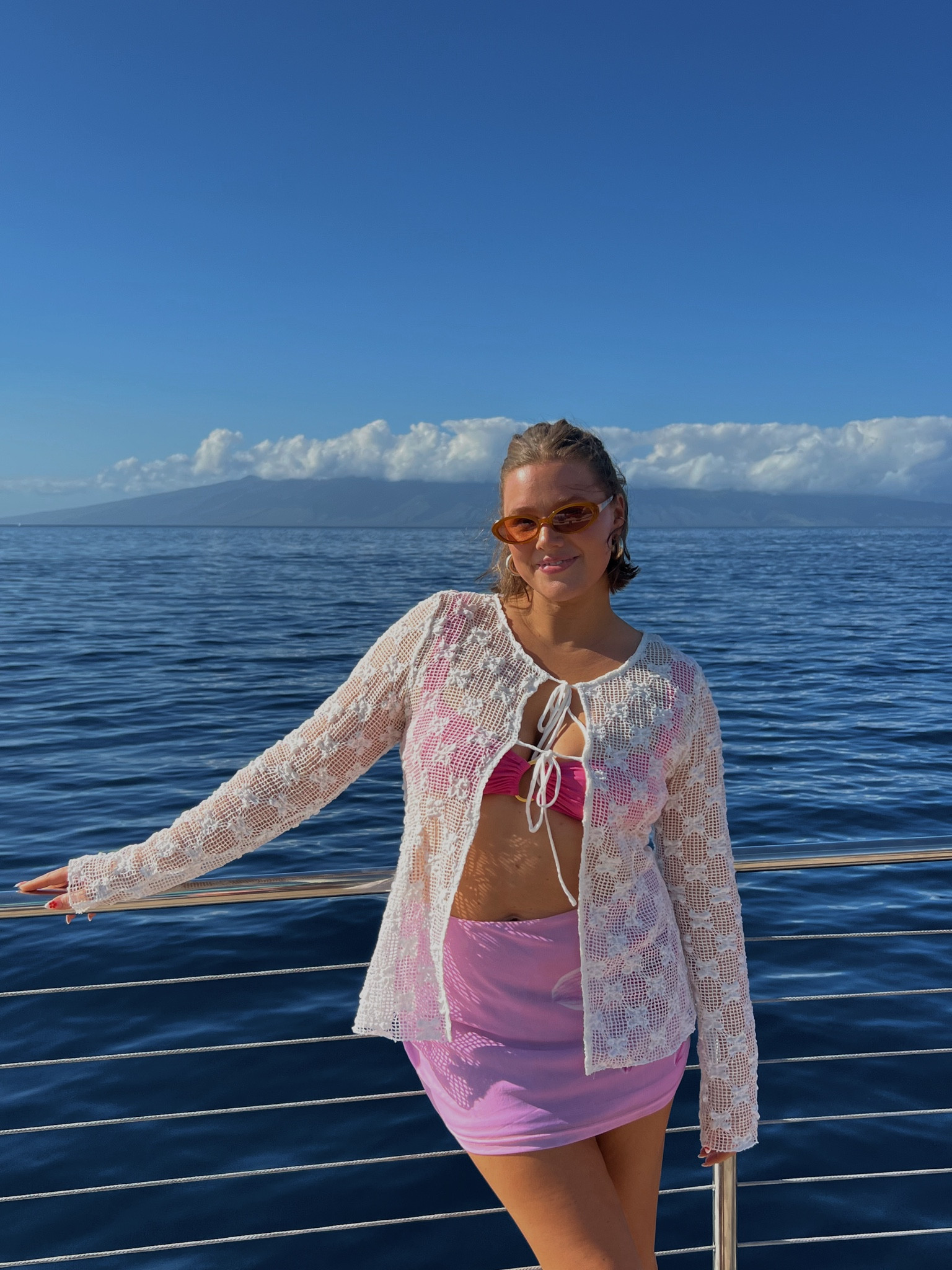 Free people lace top: L size up for chest
Swimsuit size L love this style!!
Skirt size 8, Amazon sunnies