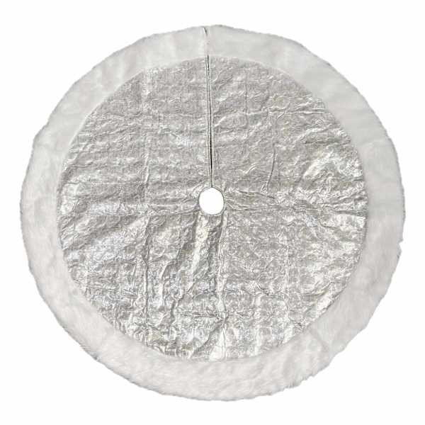 Silver Foil Tree Skirt, 48" | At Home