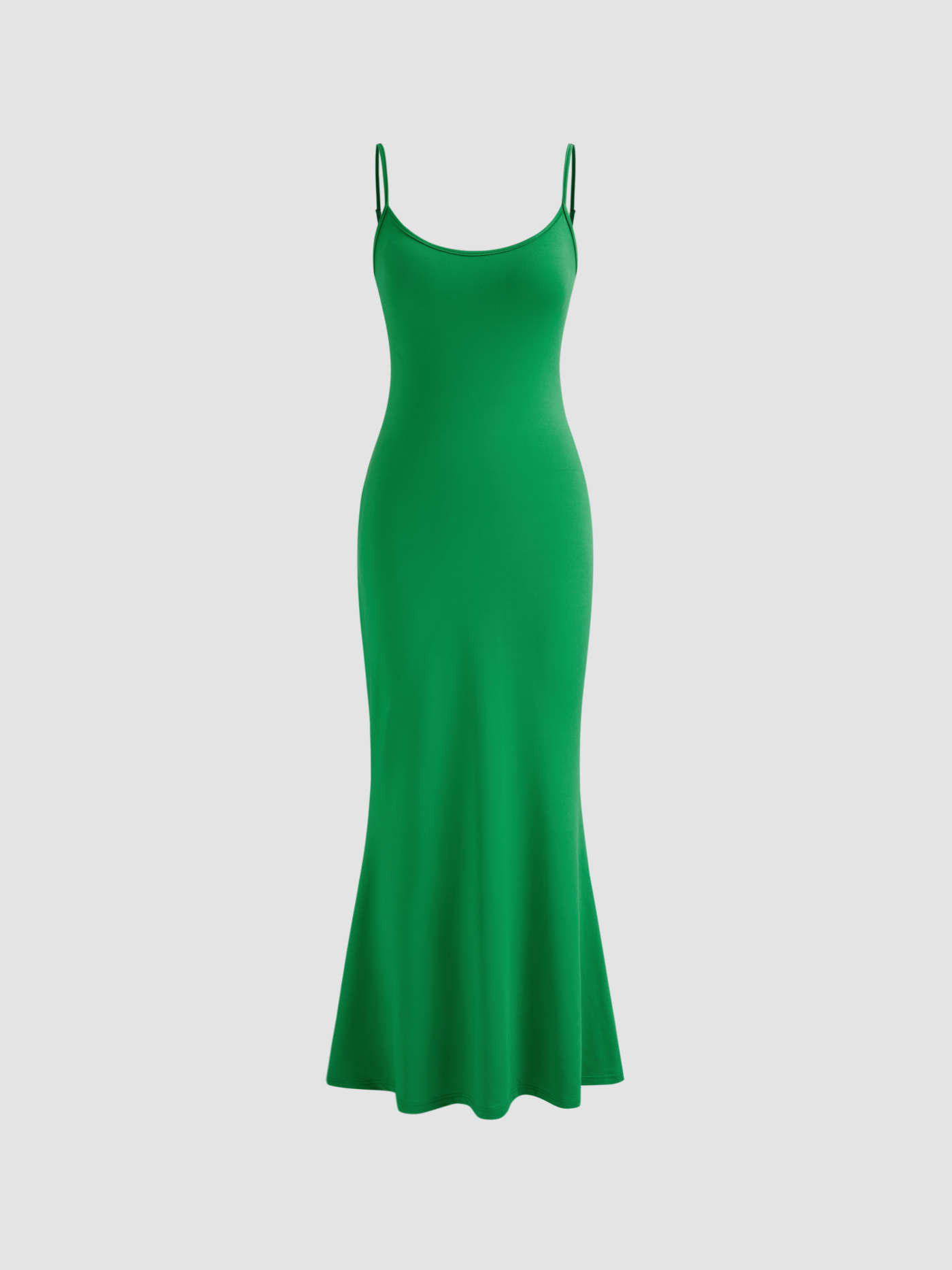 Scoop Neckline Solid Mermaid Maxi Dress | Cider