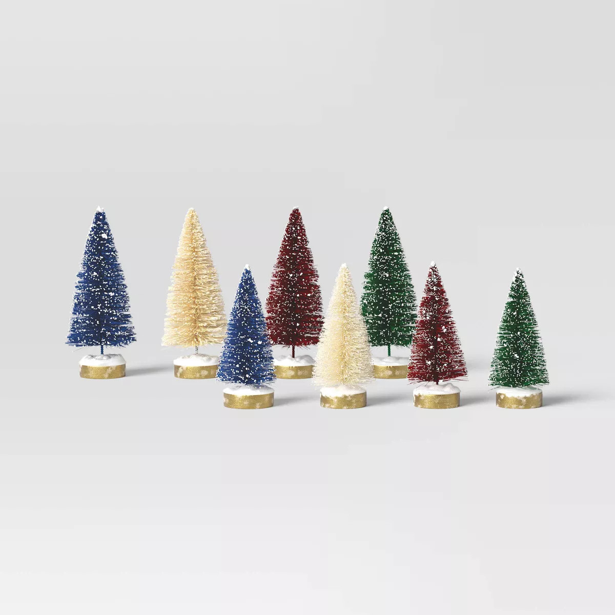 Christmas Set of 12 Mini Bottle Brush Trees - Threshold™ | Target