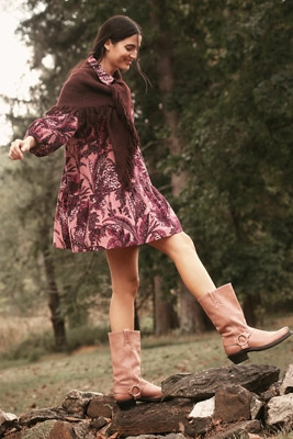 The Bettina Corduroy Tiered Mini Shirt Dress by Maeve | Anthropologie (US)