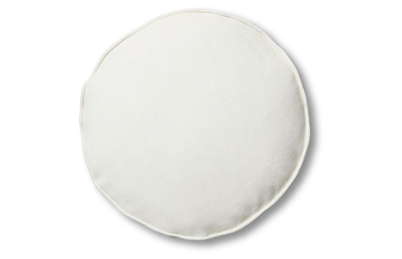 Claire 16x16 Disc Pillow, White Linen | One Kings Lane
