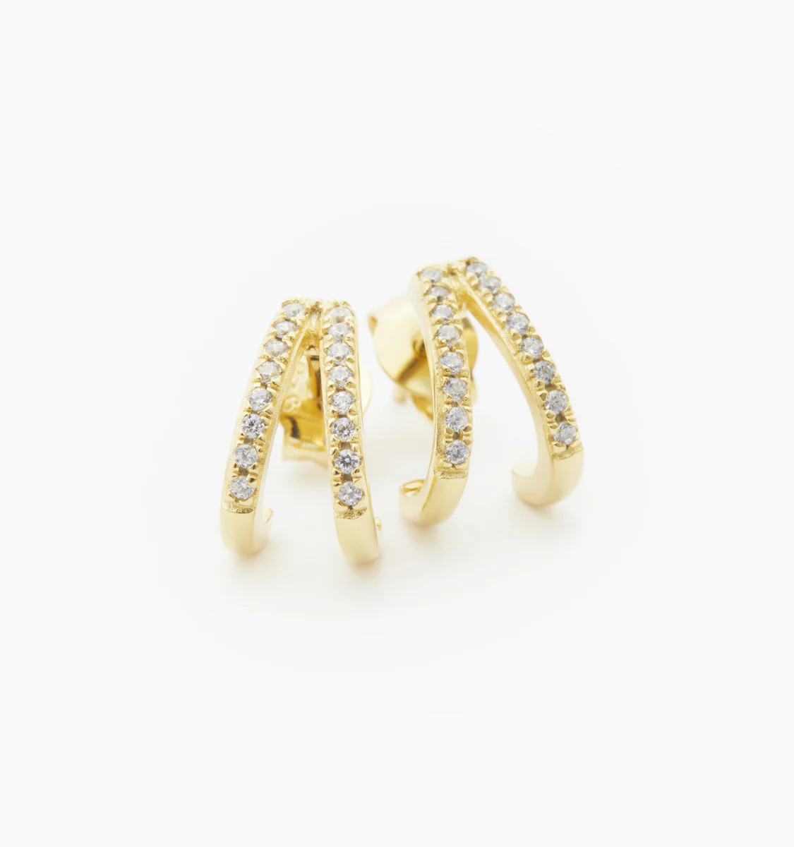 Studded Half Hoop Earrings | Rellery