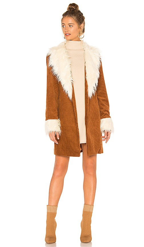 Show Me Your Mumu Penny Lane Coat in Cognac. - size XS | Revolve Clothing (Global)