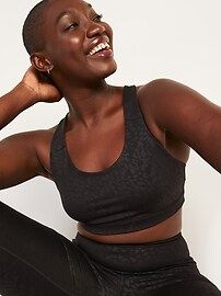 Medium Support PowerPress Strappy Sports Bra for Women | Old Navy (US)