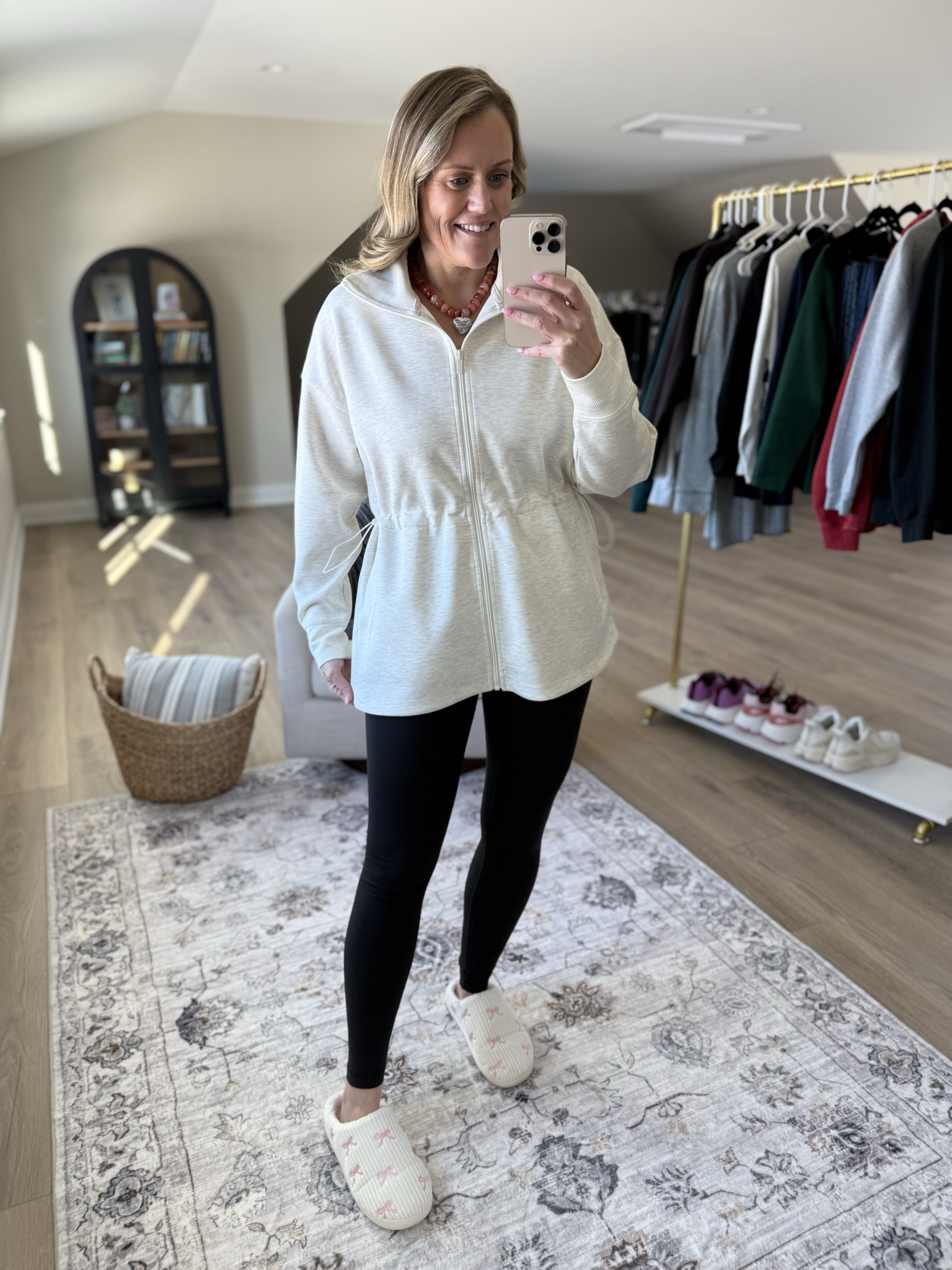So impressed with this line! Fits TTS 

Valentine’s Day
Denim top
Leggings 
Zip up sweatshirt 
Boyfriend fit denim  
Graphic tee 
Slippers
Mom outfit 
OOTD 

#LTKootd #LTKmomlife #LTKdayinmylife