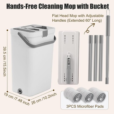 Flat Mop and Bucket System, Separates Dirty and Clean Water WHITE XF | Target