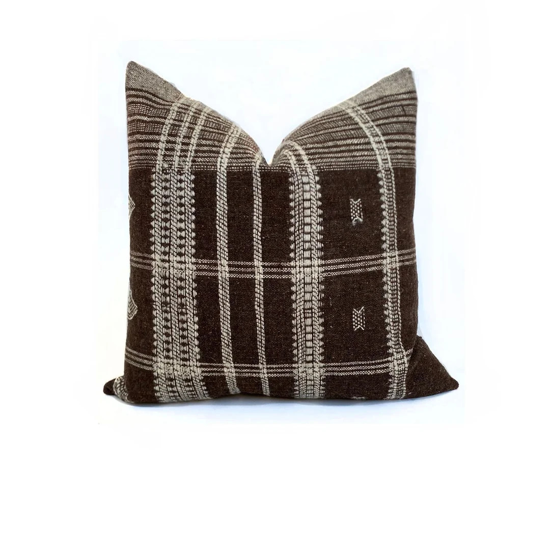 Indian Wool Throw Pillow Cover 20 X 20 Vintage Pillow Throw Pillow Sofa Pillow Cover Decorative P... | Etsy (US)