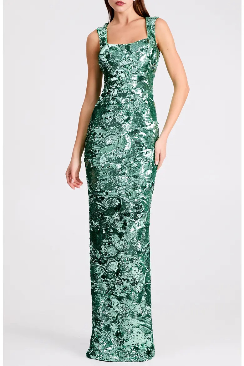 Iris Floral Sequin Gown (Women) | Nordstrom | Nordstrom