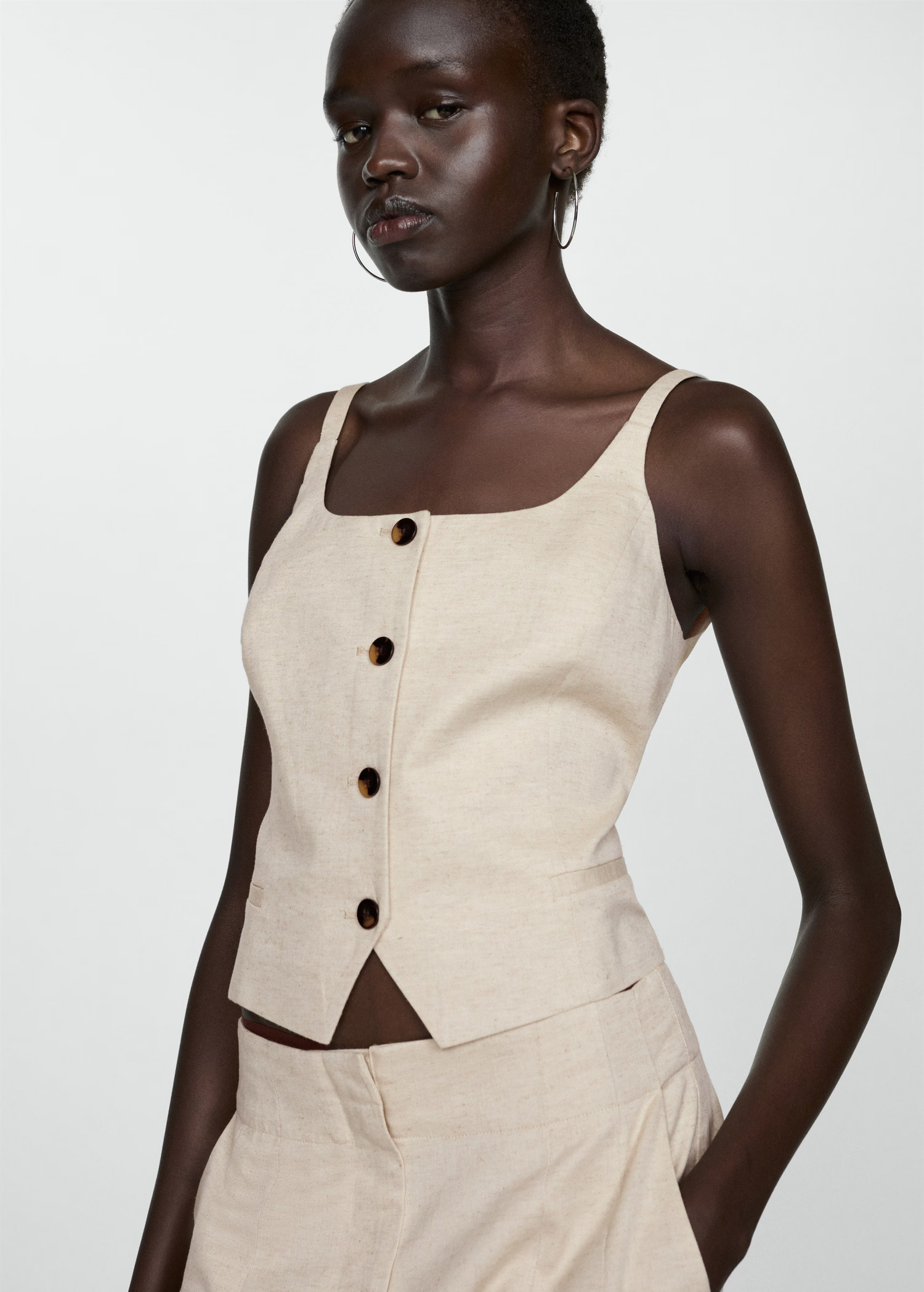 Buttons cotton top | MANGO (US)